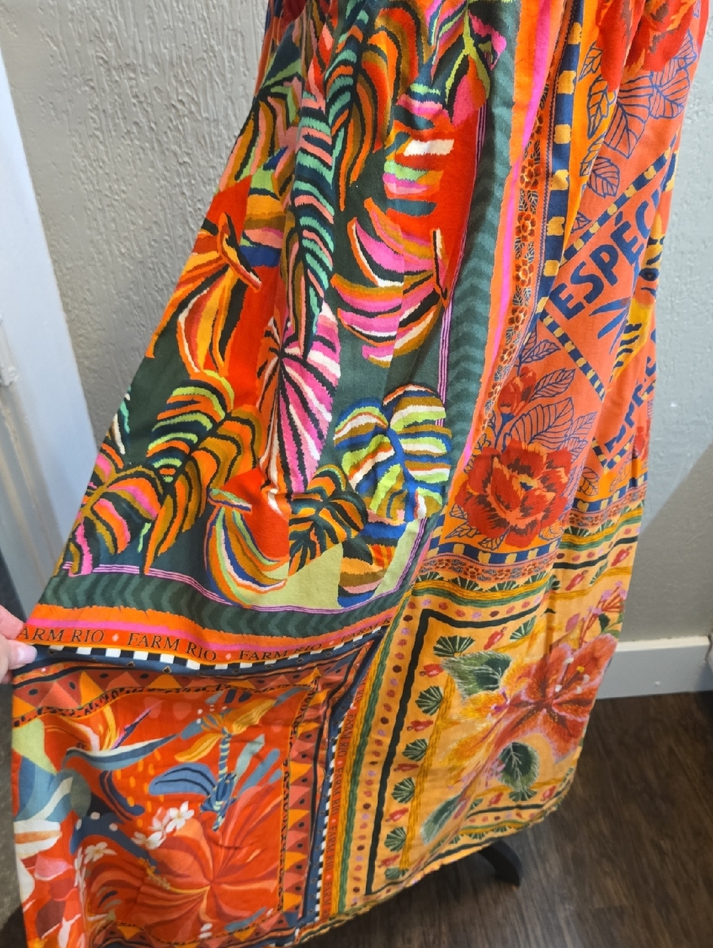 Anthropologie by Farm Rio Mosaic Ruffled Sun Midi Dress - Picture 10 of 15